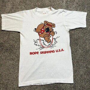 Vintage rope skipping USA‎ koala bear jump rope single stitch T-shirt Size small